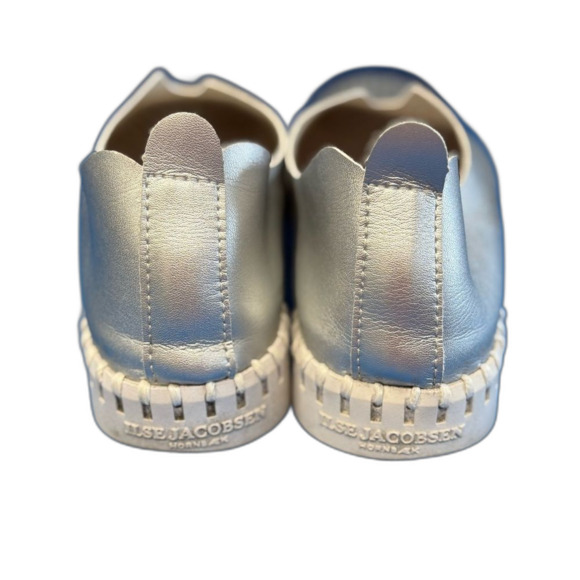 Ilse Jacobsen slip on tulips Platino Silver  Perforated Design US 7.5/ EU 38 - Picture 6 of 9